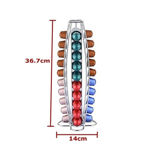 40 Cups Nespresso Coffee Pods Holder Rotating Rack Coffee Capsule Stand Dolce Gusto Capsules Storage