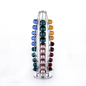 40 Cups Nespresso Coffee Pods Holder Rotating Rack Coffee Capsule Stand Dolce Gusto Capsules Storage