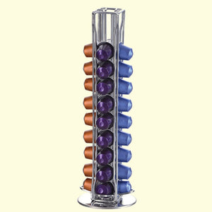 40 Cups Nespresso Coffee Pods Holder Rotating Rack Coffee Capsule Stand Dolce Gusto Capsules Storage