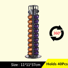 Load image into Gallery viewer, 40 Cups Nespresso Coffee Pods Holder Rotating Rack Coffee Capsule Stand Dolce Gusto Capsules Storage
